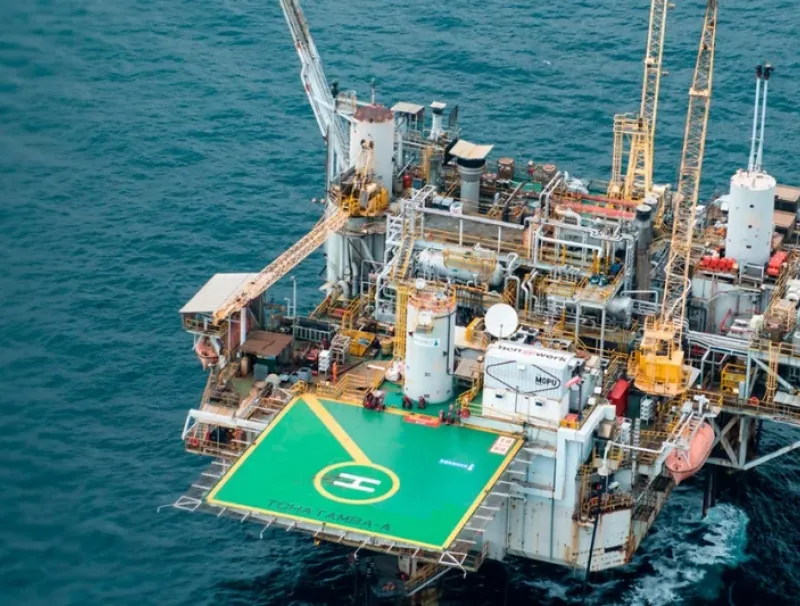 La plate-forme pétrolière de Perenco. © DR