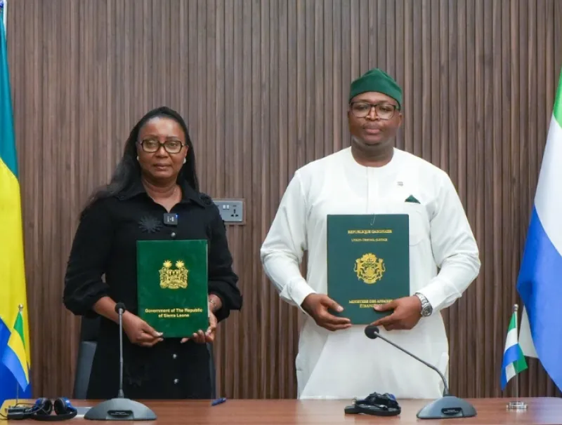 Signature de l'accord entre le Gabon et la Sierra Leone