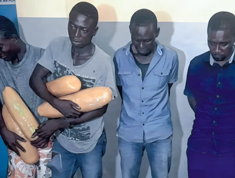 Les quatre trafiquants neutralisés par les éléments de la BAC du Haut-Ogooué