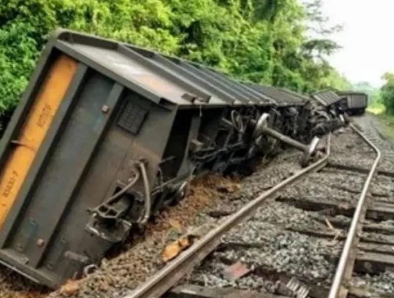 L’état d’un train après le déraillement.