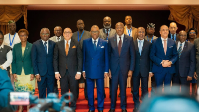 Photo de famille des officiels à l’ouverture des travaux. | DR