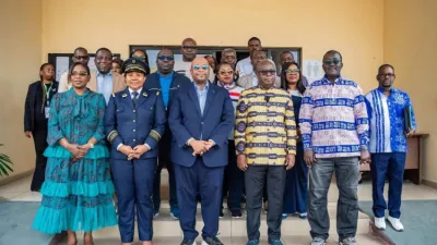 Adrien Nguema Mba, Ministre de l’Intérieur, de la Sécurité et de la Décentralisation en visite à port-gentil