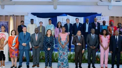 Les officiels au terme de l’atelier sur la mortalité maternelle