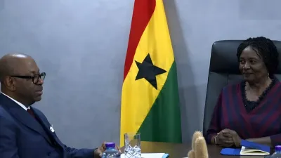 Alexandre Barro Chambrier, vice président de la République gabonaise et Pr Jane Naana Opoku-Agyemang, vice-présidente de la République du Ghana