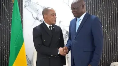 Le ministre de la communication Biahodjow et le représentant de l’OIF pour l’Afrique centrale, Alphonse Waguema