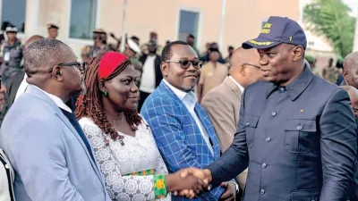 Brice Clotaire Oligui Nguema, président du Gabon en visite à Port-gentil