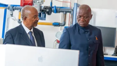 Brice Clotaire Oligui Nguema, président du Gabon lors de la visite de l’IPG.