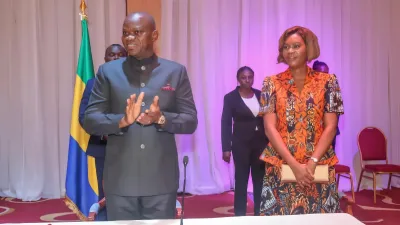 Brice Clotaire Oligui Nguema, président du Gabon et Zita Oligui Nguema, première dame du Gabon