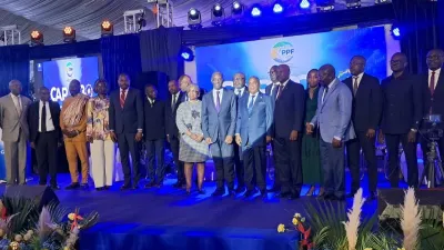 Marc Abeghe, ministre délégué en charge du Budget du Gabon lors de la cérémonie de la CPPF