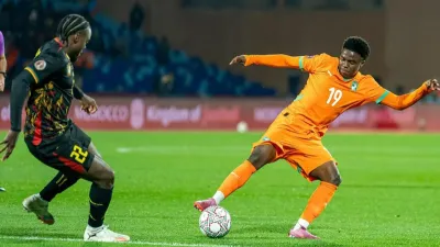 Joueurs de la Côte d'ivoire et du Cameroun