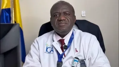 Le colonel Arnaud Brice Koumba, directeur général de l’Institut de cancérologie d’Akanda.