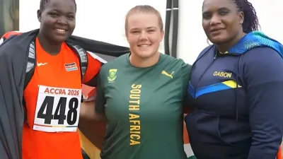 Carine Mekame Ndong a partagé le podium du lancer du poids avec la Sud-Africaine Collette Uys et la Kényane Belinda Achiambo