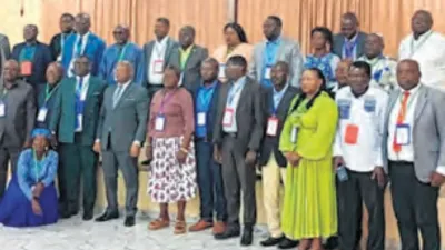 Les conseillers municipaux au terme de leurs travaux