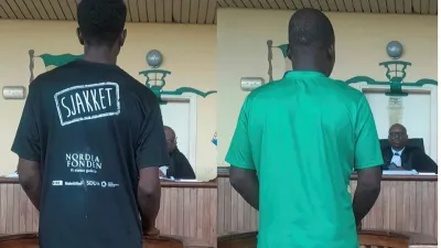 Les deux prévenus au moment de leur instruction à la barre
