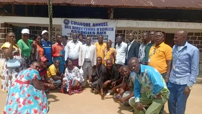 Les directeurs d’école de la circonscription scolaire du Woleu-Ntem Nord au terme de leur colloque à Medoumou