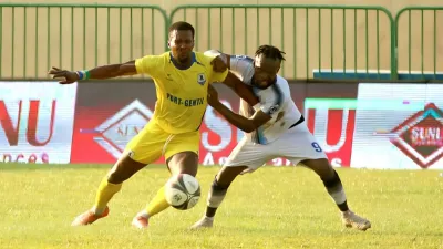 Djoe Boussougou, footballeur du Stade Mandji