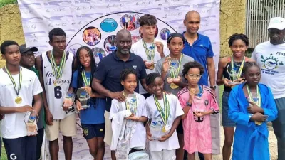 Quelques compétiteurs à l’issue du championnat de natation