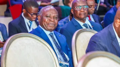Philippe Tanangoye, ministre de l’accès universel à l’eau et à l’énergie au Forum africain de l'eau à N'Djamena 
