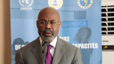 Germain Ngoyo Moussavou, président de la Haute autorité de la communication (HAC) 