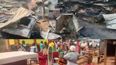 Incendie à Moanda