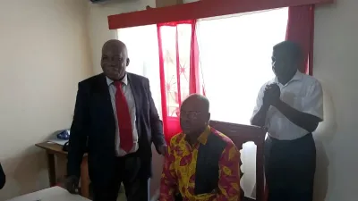 Le coordinateur Roger Mouloungui, lors de son installation