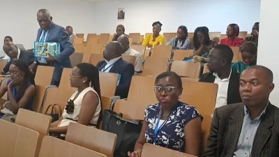 Une phase de la Journée scientifique. Ici au CHU “mère-enfant” Fondation Jeanne Ebori.