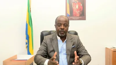 Julien Florent Assoumou Akue, président du groupe parlementaire de l'Union démocratique des bâtisseurs (UDB) à l'Assemblée nationale