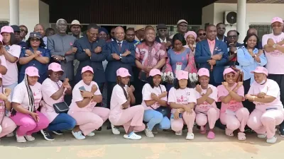 Photo de famille au terme du lancement de la campagne.