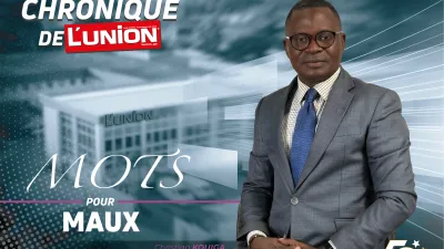 Christian G. KOUIGA , journaliste à l'union, Responsable Rubrique - Société et Culture & Enquêtes et reportages