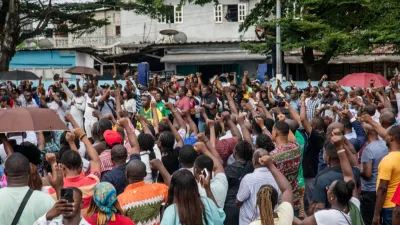 Rassemblement d'enseignants
