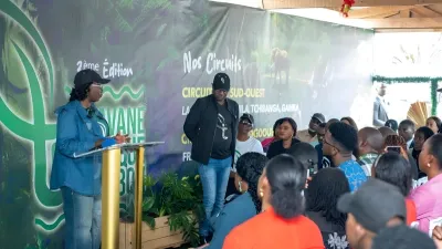 Pr Marcelle Ibinga épse Itsitsa, ministre du Tourisme présentant la nouvelle édition.