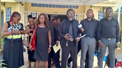 Les membres de l’USPAUAPAG lors de leur déclaration