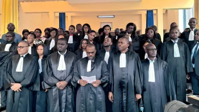 Membres du Syndicat national des magistrats du Gabon (Synamag) 