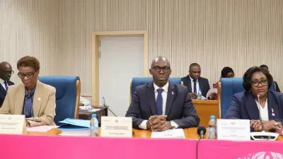Les ministres de la Planification (G) et du Budget (D), lors de leur audition à l’Assemblée nationale.