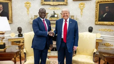 Brice Clotaire Oligui Nguema, président du Gabon et Donald Trump président des États-Unis
