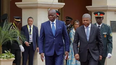Brice Clotaire Oligui Nguema, président du Gabon et João Lourenço, président de l'Angola