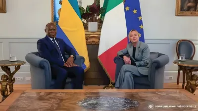Le président Oligui Nguema reçu au palais Chigi par la Première ministre italiènne Giorgia Moloni.
