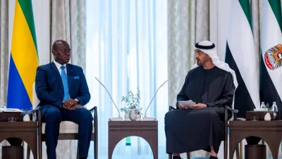 Brice Clotaire Oligui Nguema, président du Gabon et Son Altesse Sheikh Mohamed bin Zayed Al Nahyan