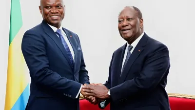 Brice Clotaire Oligui Nguema, président du Gabon et Alassane Dramane Ouattara, président de la Côte d'Ivoire 