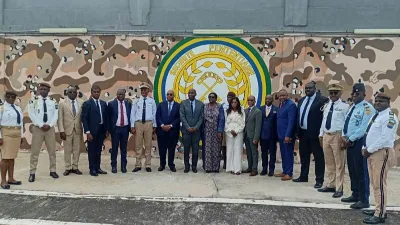Augustin Emane, ministre de la justice en visite à la prison centrale de Port-Gentil