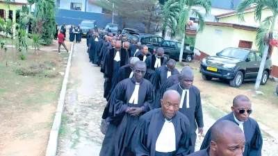 La procession des pasteurs à la clôture du synode de l’Église évangélique du Gabon.