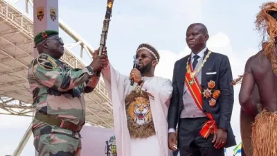 Une vue du rituel exécuté lors de l’investiture du président de la République Brice Clotaire Oligui Nguema.