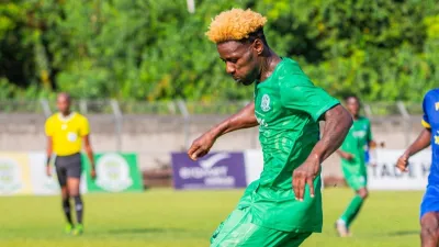 Samson Mbingui, footballeur de Mangasport