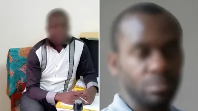 Stéphane Israël Moussavou, fondateur du Complexe scolaire privé laïc "Le Printemps", et Dany Éloge Papé, proviseur de l'établissement