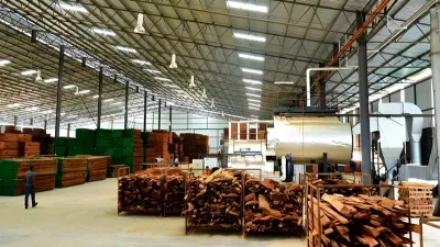 Usine de bois au Gabon