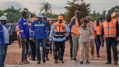 Visite de chantier à Tchibanga