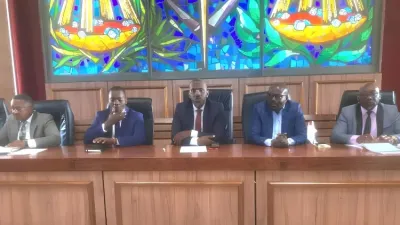 Vue du bureau du Syndicat national des magistrats du Gabon (Synamag).