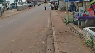 Le «carrefour Fina» où le véhicule de Stévin Makegni avait soudainement pris feu