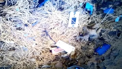 Des fragments du drone abattu