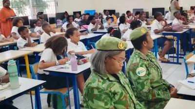 Une vue partielle de l’assistance au lancement du projet ‘’ Afane’’ au Lycée Henri-Sylvoz.
